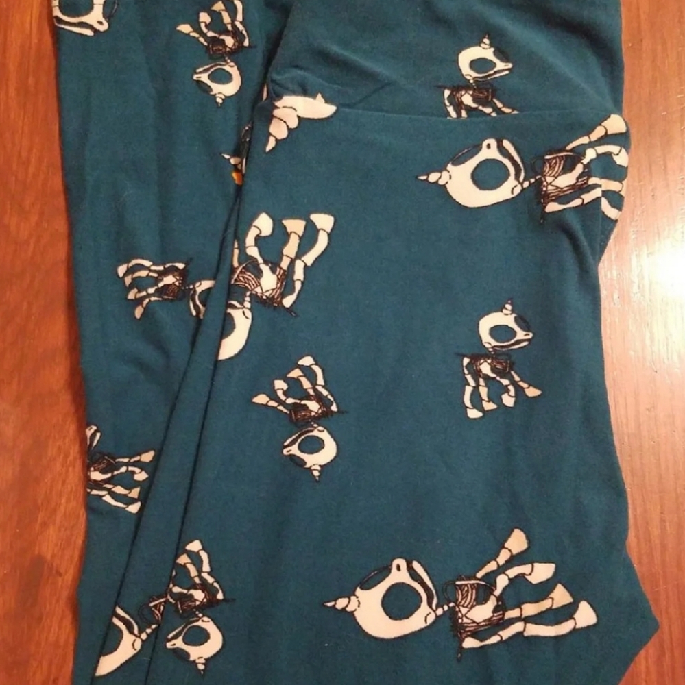 Skeleton unicorn leggings os